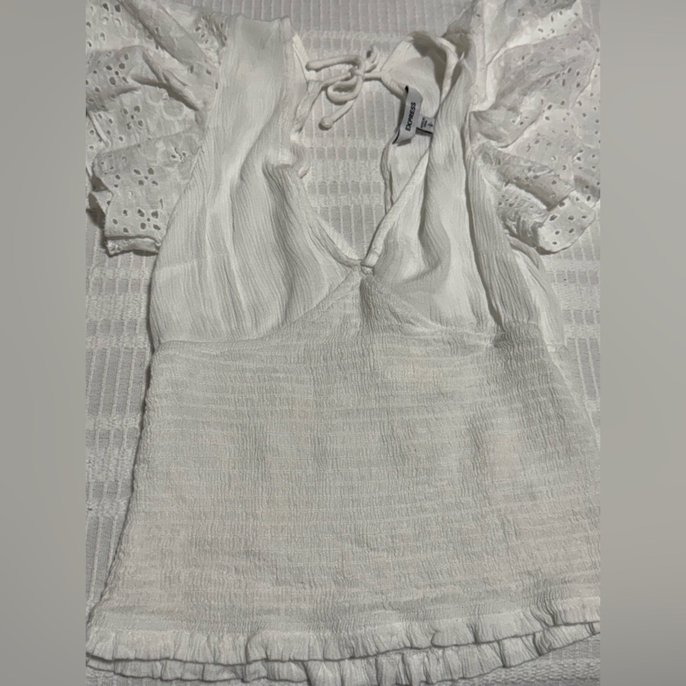 Express White Textured top - Picture 6 of 6